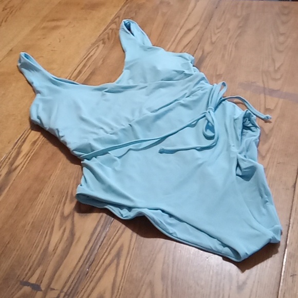 Andie Womens Bathing Suit SMALL LIGHT SKY BLUE BELMAR Swimwear One Piece CABANA - Picture 3 of 9